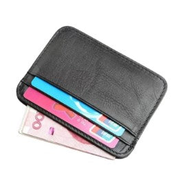 Ultra Slim Minimalist Mens Leather Travel Card Wallet