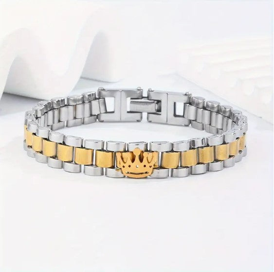 A Stylish And Simple Stainless Steel Bracelet