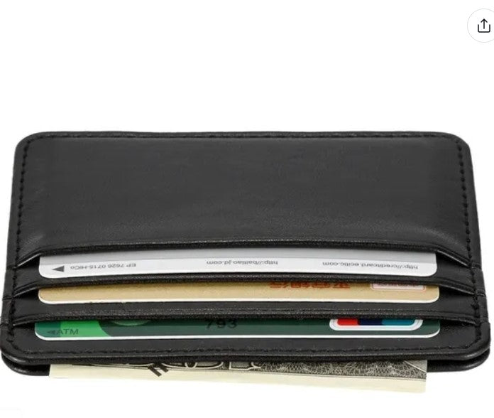 Ultra Slim Minimalist Mens Leather Travel Card Wallet