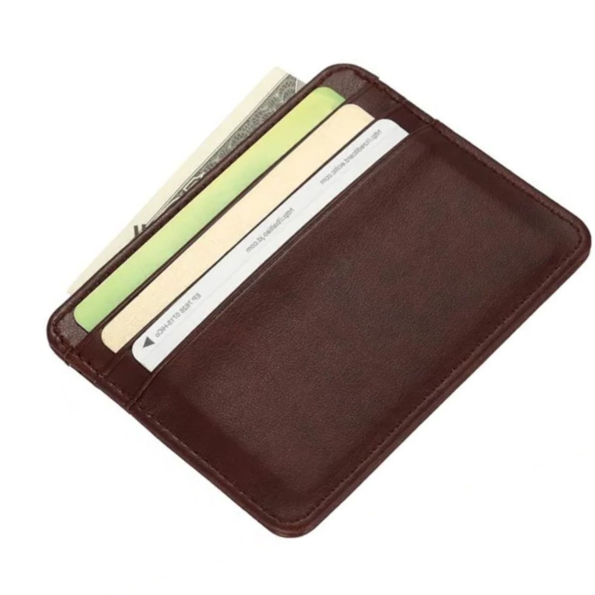 Ultra Slim Minimalist Mens Leather Travel Card Wallet